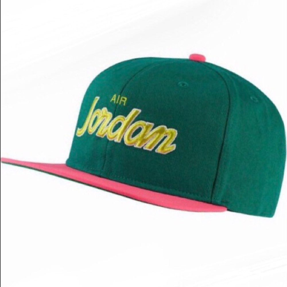 Nike 🧢Jordan Jumpman Snap Back Flat Bill Green 🆕